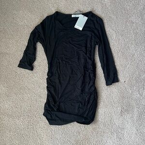 NWT Smallshow Maternity Black 3/4 Length Sleeve Shirt Size S